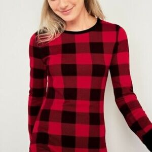 Old Navy Red Thermal Knit Tee Shirt Long-Sleeve‎ Women Petite Size XL